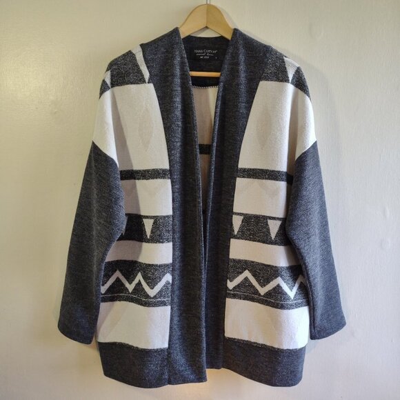 Haris Cotton Sweaters - Haris Cotton Casual Luxe Collection Wool Blend Open Cardigan Lounge Cabin S/M